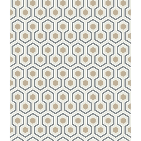 Hicks Hexagon - Gilver/Wt/Bk By Cole & Son