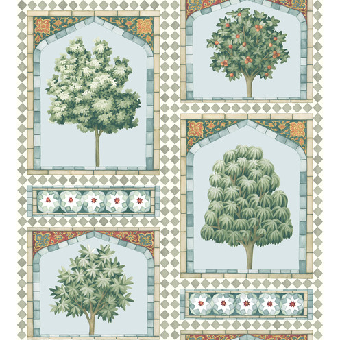 Sultan'S Palace - Print Room Blue & Duck Egg By Cole & Son