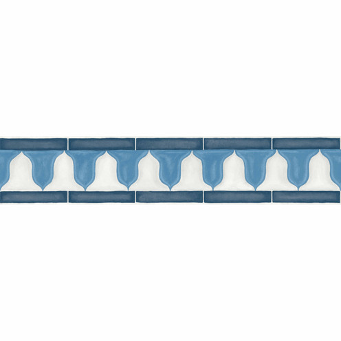 Zellige Border - China Blue & White By Cole & Son