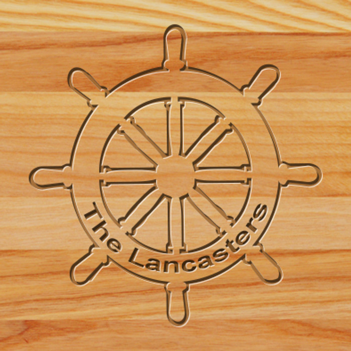 Cutting Board - Personalized (Shipwheel)