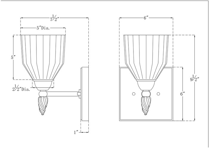 Felice 1 Light Wall Sconce in Chrome By Lucas + McKearn