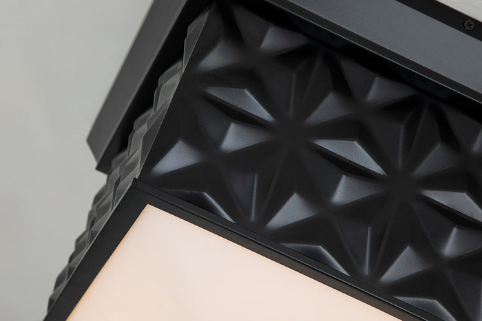 Alpha 4 Light 10" Flush Mount in Matte Black By Lucas + McKearn
