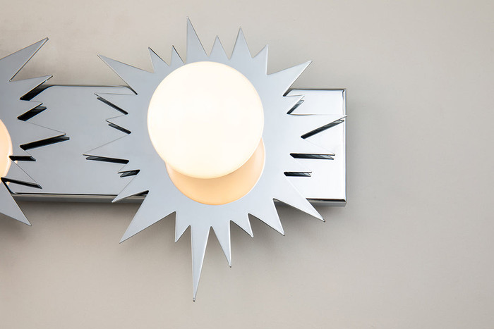 Soleil 3 Light Bath bar vanity in Chrome By Lucas + McKearn