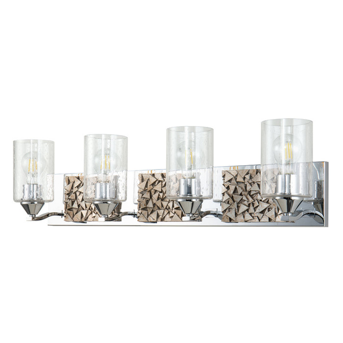 Bocage 4 Light Silver Bath Bar By Lucas + McKearn