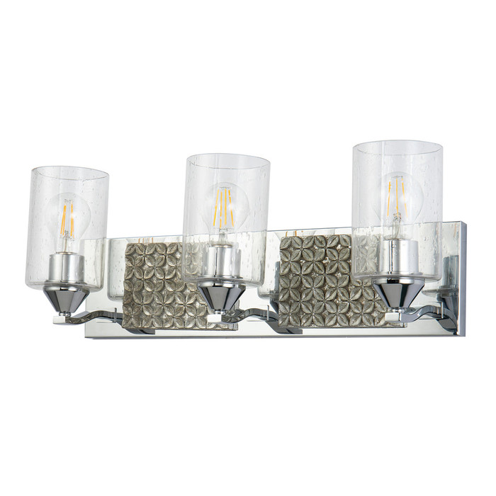 Arcadia 3 Light Bath Bar in Silver By Lucas + McKearn