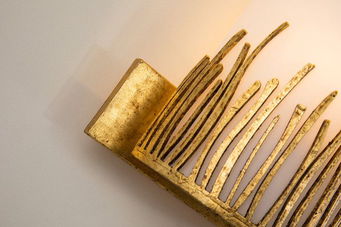 Sawgrass 3 Light Vanity in Distressed Gold