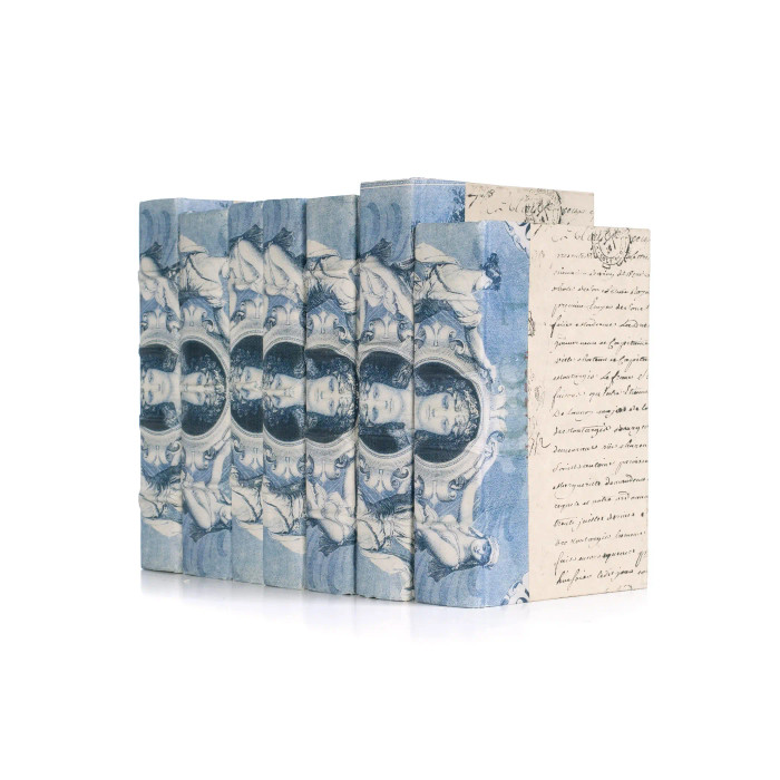 Linear Foot of Blue European Beaux Arts Goddess Books