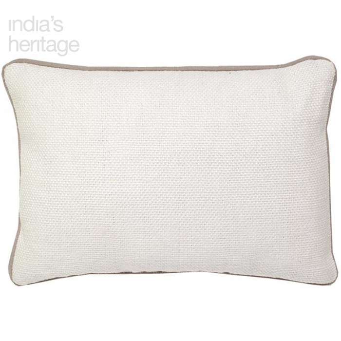 Linen Basket Weave Pillow by India's Heritage