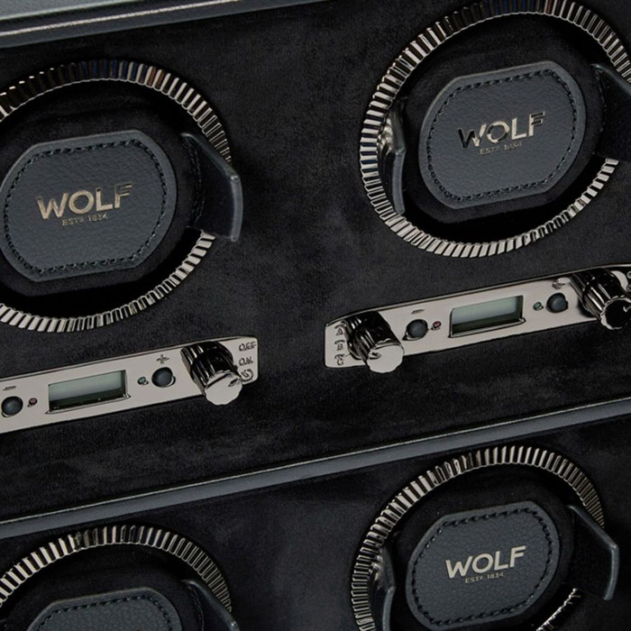WOLF - British Racing 6 Piece Watch Winder in Black