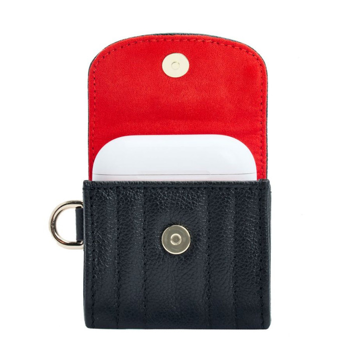 WOLF - Mimi Earpods Case With Wristlet in Black
