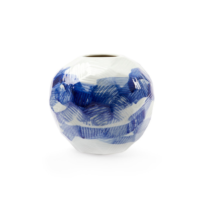 Villa & House - Hatch Vase - Blue and White