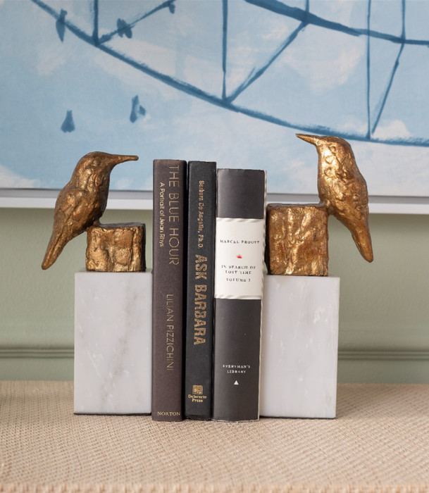 Villa & House - Finch Statue - Gold Leaf