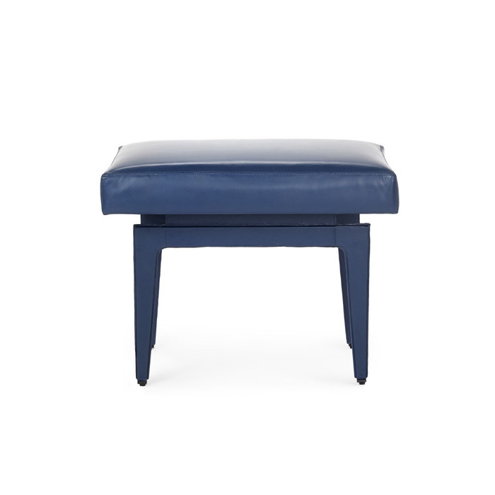 Villa & House - Winston Stool - Navy Blue Leather