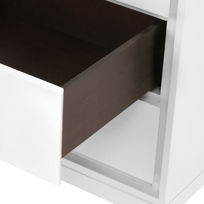 Villa & House - Bergamo 3-Drawer Side Table - White Pearl