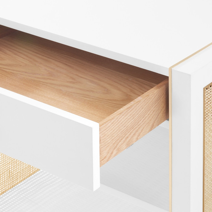 Villa & House Karen 1-Drawer Side Table Vanilla