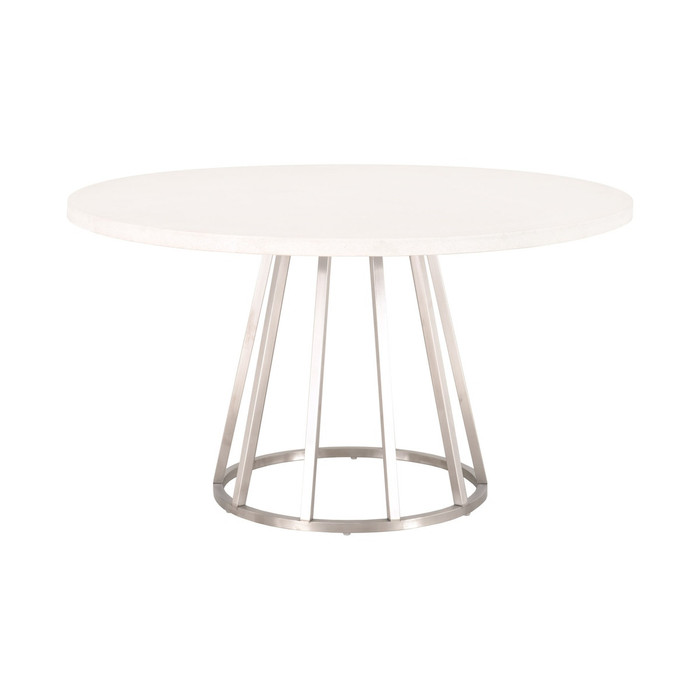 Essentials For Living - Turino 54" Round Dining Table Concrete Top