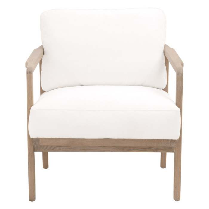 Essentials For Living - Harbor Club Chair in LiveSmart Peyton Pearl, White Rope, Smoke Gray Oak