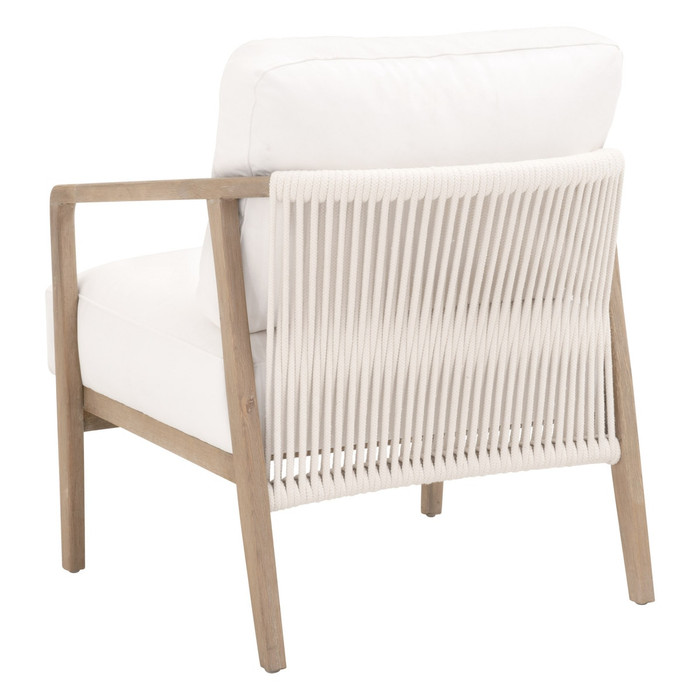Essentials For Living - Harbor Club Chair in LiveSmart Peyton Pearl, White Rope, Smoke Gray Oak