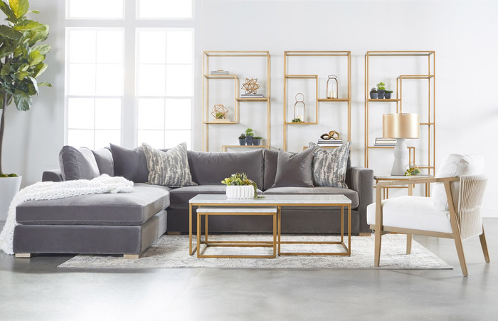 Essentials For Living - Harbor Club Chair in LiveSmart Peyton Pearl, White Rope, Smoke Gray Oak