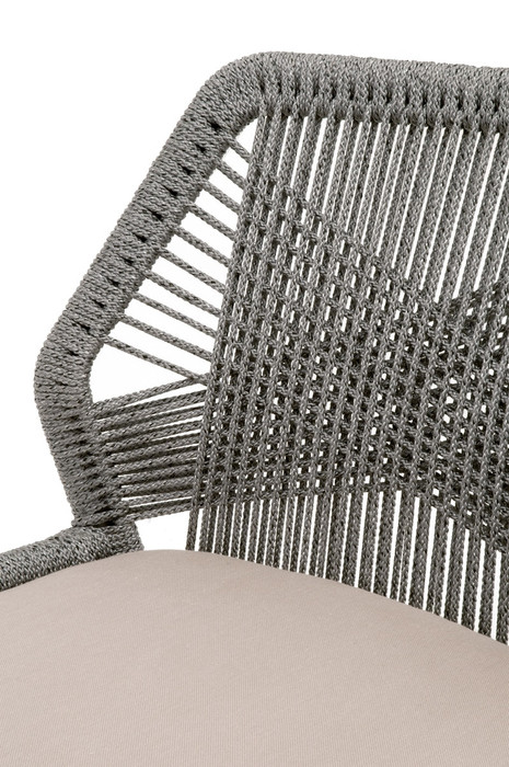Essentials For Living - Loom Dining Chair in Platinum Rope, Light Gray, Natural Gray Mahogany