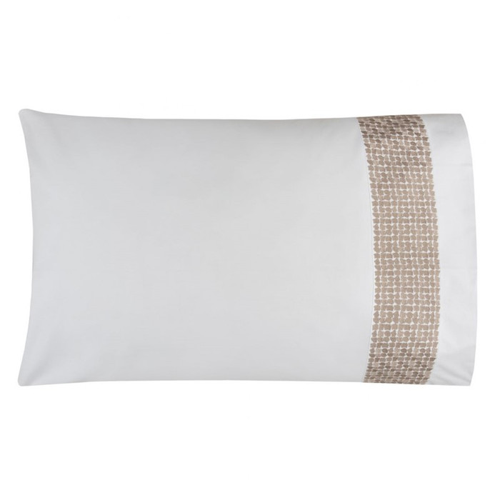 Bovi - Lagos Collection - LAGOS Standard pillowcase White/taupe