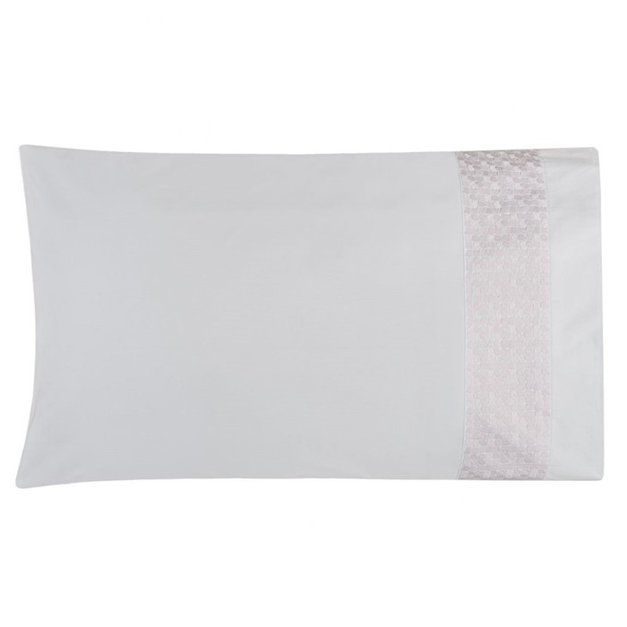 Bovi - Lagos Collection - LAGOS Standard pillowcase White/light pink