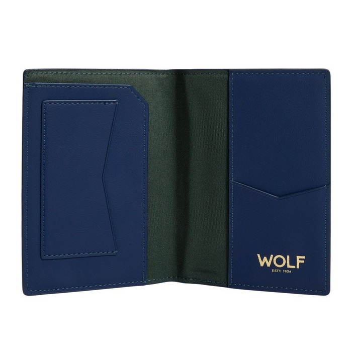WOLF - Signature Passport Sleeve in Blue