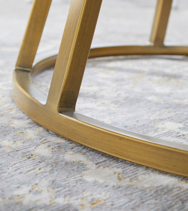 Essentials For Living - Turino Round Dining Table Base in Brushed Gold