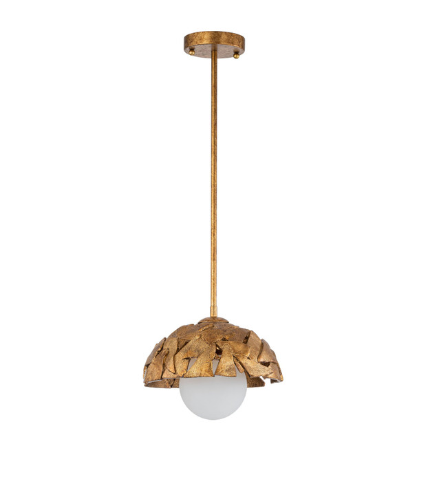 The Mosaic Luxe 10" Gold Pendant Flush Mount By Lucas + McKearn