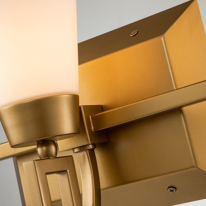 Lemuria 3 Light Bath Bar in Lacquered Gold By Lucas + McKearn