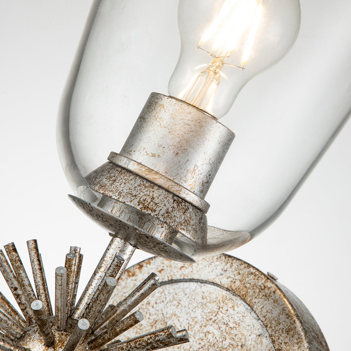 Staring 1 Light Sconce in Silver Leaf By Lucas + McKearn