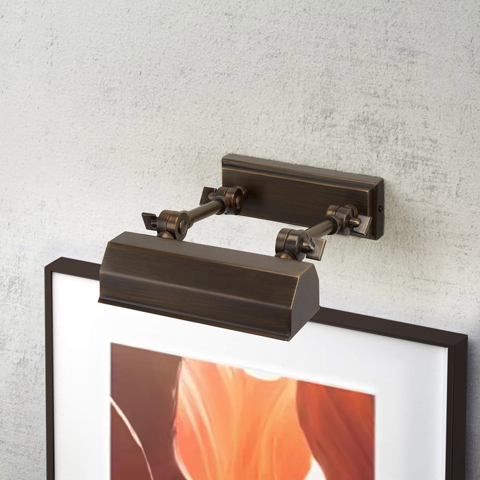 Chawton 1 Light Small Picture Light in Dark Bronze By Lucas + McKearn