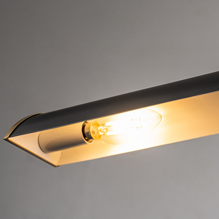 Winchfield Large Picture Light in Aged Brass and Matte Black By Lucas + McKearn