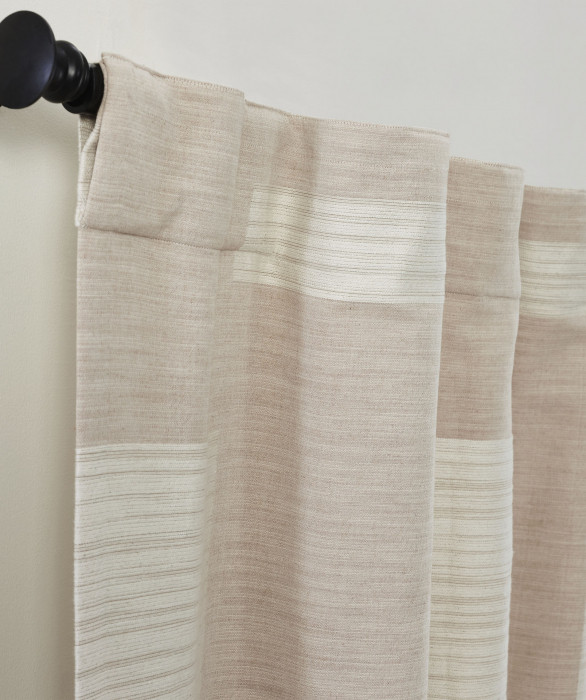 Aiden Cotton Curtain in Blush by Ellora Casa by India's Heritage