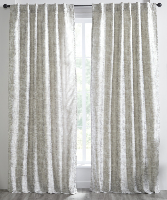 Dakota Jacquard Curtain in Grey by Ellora Casa by India's Heritage
