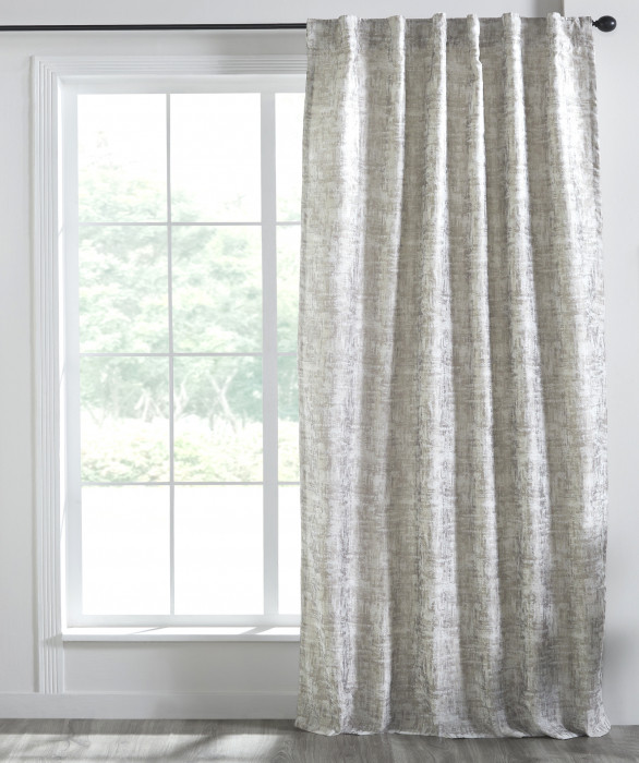 Dakota Jacquard Curtain in Grey by Ellora Casa by India's Heritage