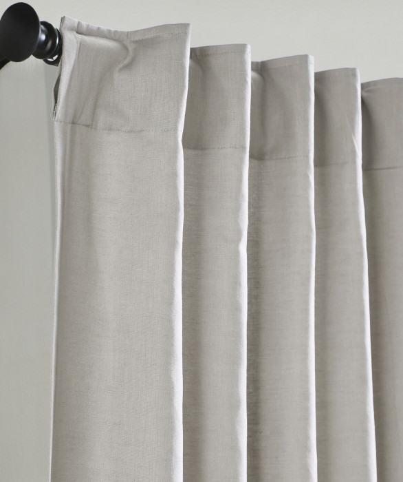Kendall Linen Cotton Curtain in Natural by Ellora Casa by India's Heritage
