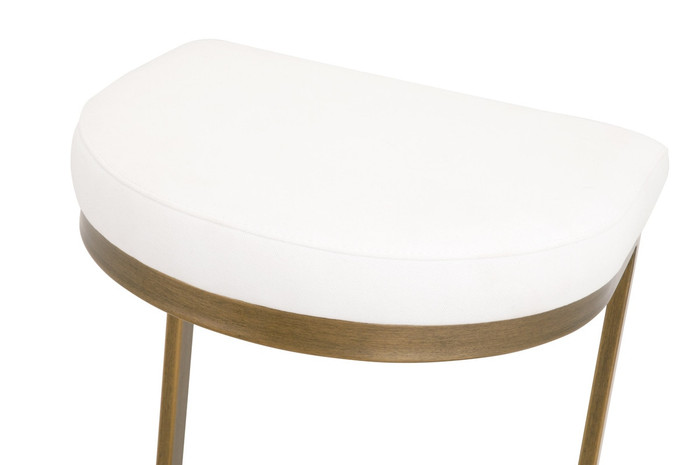 Essentials For Living - Cresta Counter Stool in LiveSmart Peyton Pearl, Brushed Gold