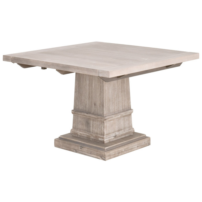 Essentials For Living Hudson 44" Square Extension Dining Table in Natural Gray Acacia