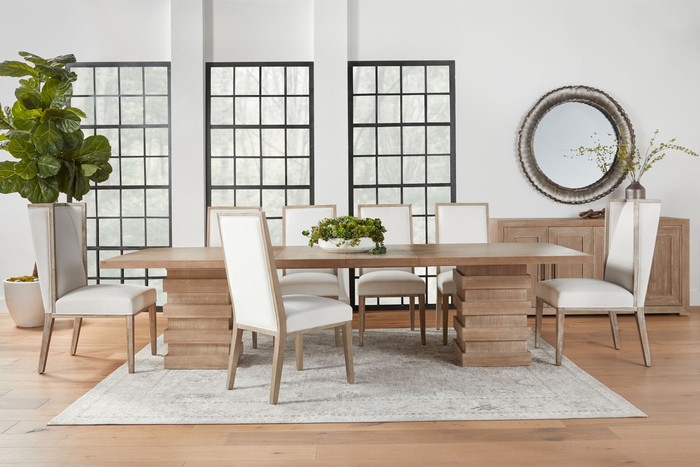 Essentials For Living Hunter Media Sideboard in Natural Gray Acacia, Antique Bronze