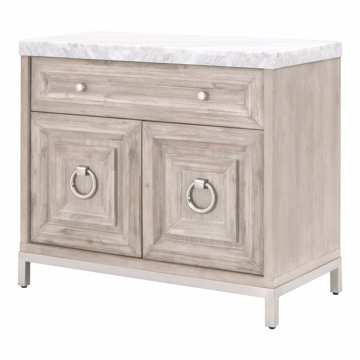 Essentials For Living Azure Carrera Media Chest Natural Gray Acacia