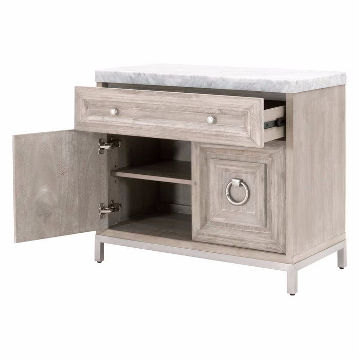 Essentials For Living Azure Carrera Media Chest Natural Gray Acacia