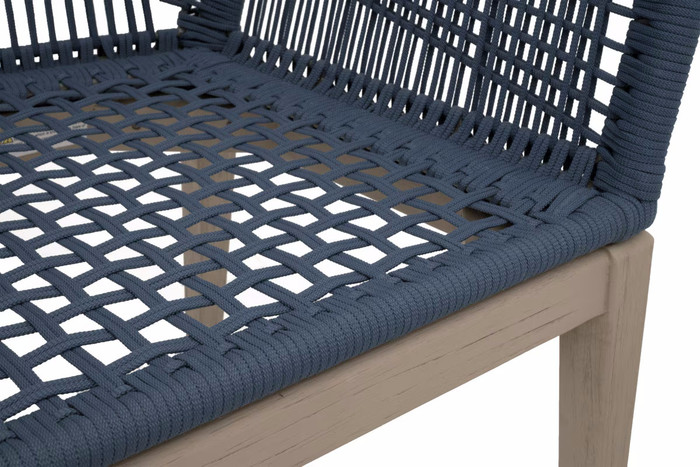 Essentials For Living - Loom Outdoor Arm Chair in Steel Blue Flat Rope