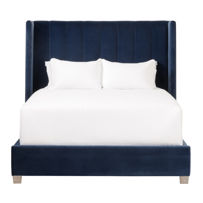 Essentials For Living - Chandler Queen Bed in Denim Velvet