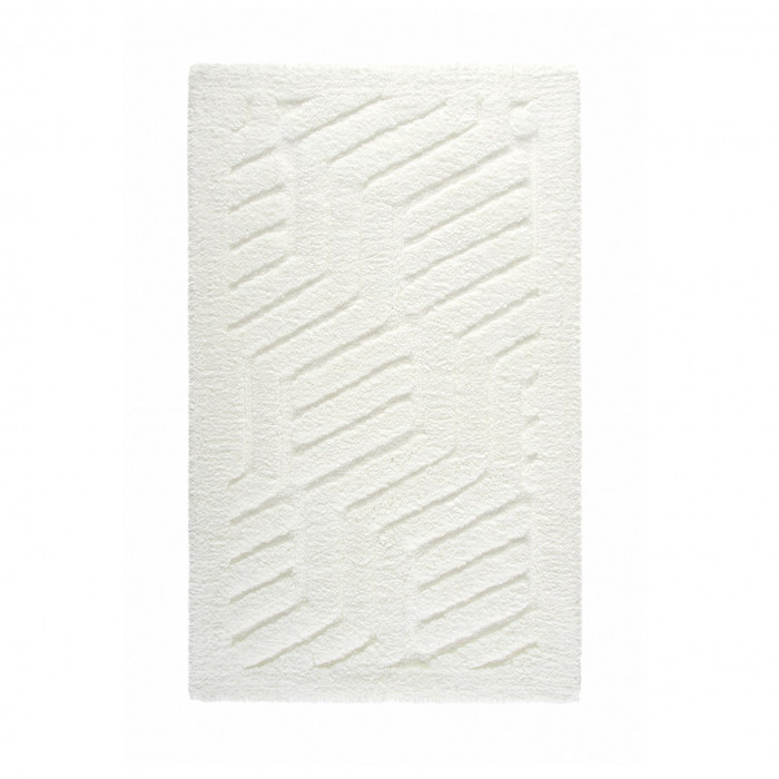 Graccioza Villari Bath Rug in Snow