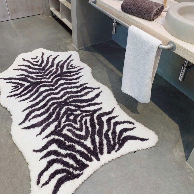 Mountain Zebra Bath Rug by Graccioza