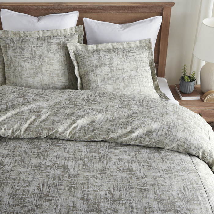 Ellora Casa by India's Heritage Dakota Cotton Duvet Cover in Grey