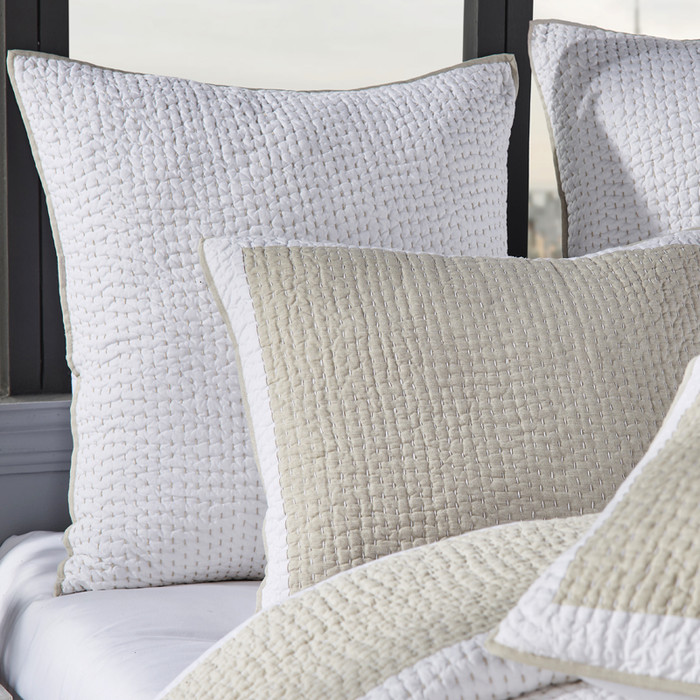 Ellora Casa by India's Heritage Summer Cotton Quilt in White Natural