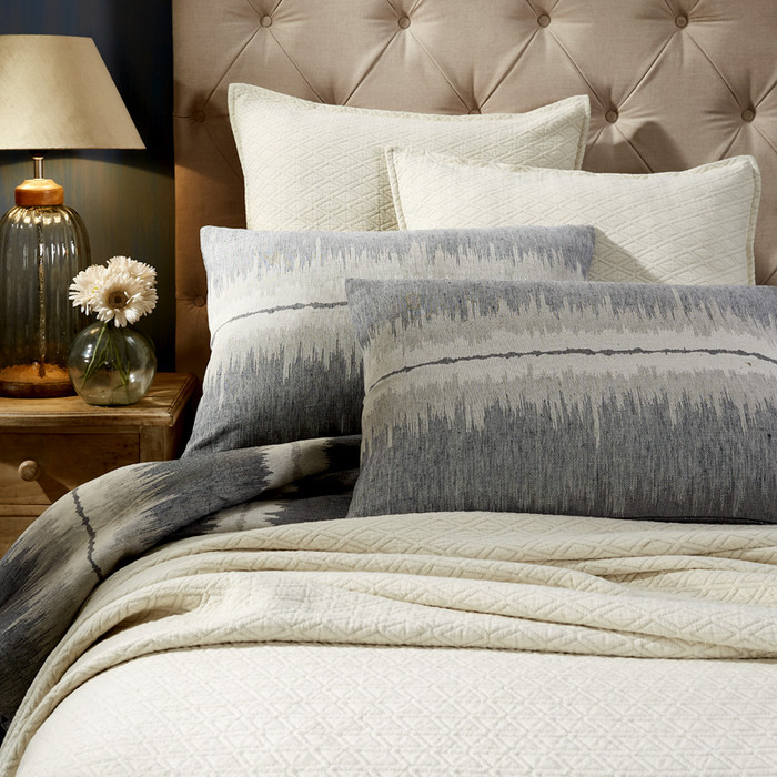 Ellora Casa by India's Heritage New York Duvet Cover in Grey