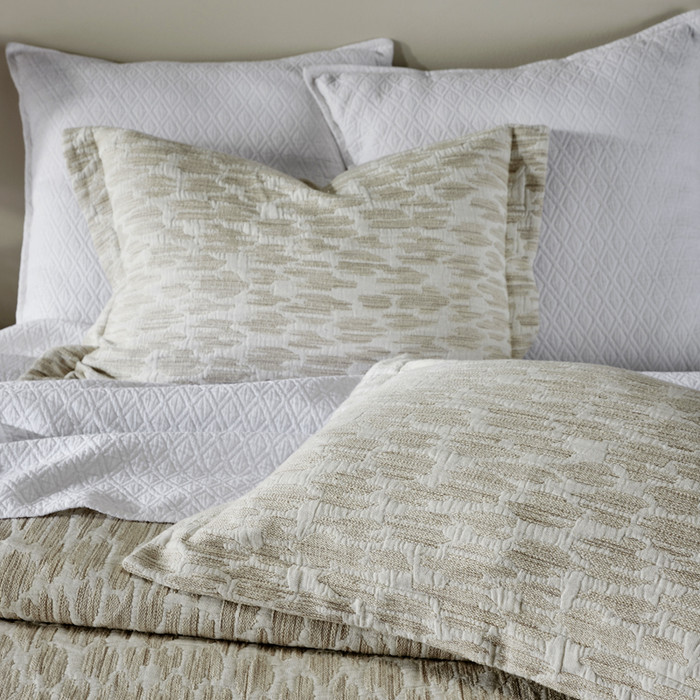 Ellora Casa by India's Heritage Edgewood Cotton Duvet Cover in Natural